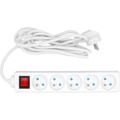 VOREL 72530 Rallonge électrique - 5 prises, 3m, Interrupteur VOREL 72530 Rallonge électrique - 5 prises, 3m, Interrupteur