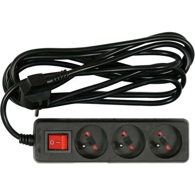 Vorel 72626 Extensie electrică - 3 prize, 3m, Negru Vorel 72626 Extensie electrică - 3 prize, 3m, Negru