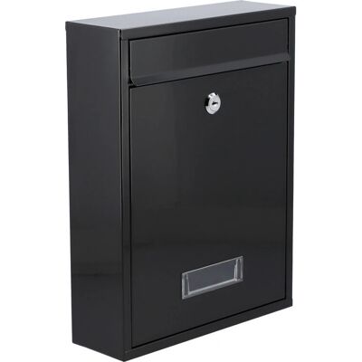 VOREL Stahlbriefkasten Modell 78555 - Briefkasten, Schwarz, 360x260x80mm - Briefbox VOREL Stahlbriefkasten Modell 78555 - Briefkasten, Schwarz, 360x260x80mm - Briefbox