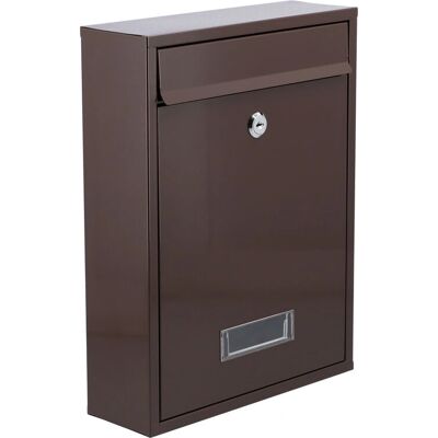 Vorel 78557 Boîte aux lettres en acier - 360x260x80mm, marron - Publicité Vorel 78557 Boîte aux lettres en acier - 360x260x80mm, marron - Publicité