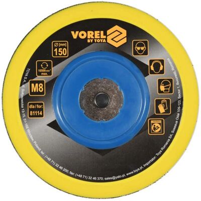 VOREL 81115 Winkelschleifer-Zubehör - 150mm Scheibe, 120 Körnung, Leicht VOREL 81115 Winkelschleifer-Zubehör - 150mm Scheibe, 120 Körnung, Leicht