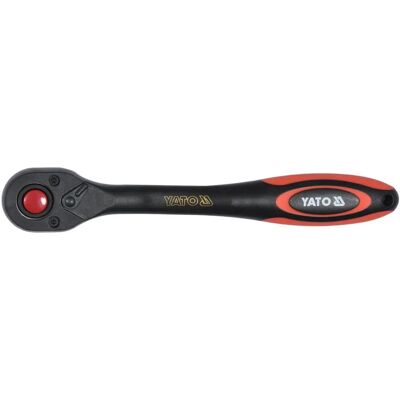 Yato YT-0295 Chave de catraca - Aço cromo-vanádio - 1/2" - Preto & Vermelho Yato YT-0295 Chave de catraca - Aço cromo-vanádio - 1/2" - Preto & Vermelho