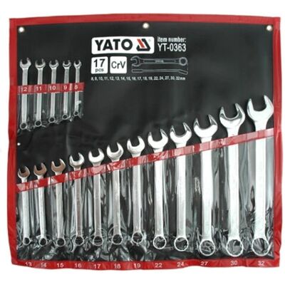 Yato YT-0363 Ensemble de Clés à Douille Satinées - Jeu de Clés Combinées - Publicité Yato YT-0363 Ensemble de Clés à Douille Satinées - Jeu de Clés Combinées - Publicité