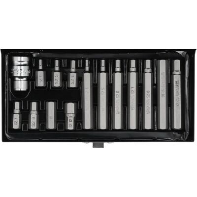 Yato YT-0413 Set di Inserti Esagonali - 15 Pezzi Yato YT-0413 Set di Inserti Esagonali - 15 Pezzi