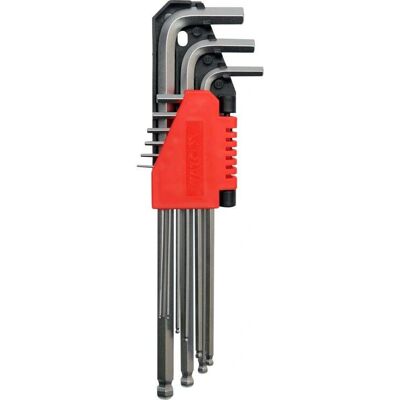 Yato YT-0506 Inbusschlüssel-Set - 9 Stk., Kugelkopf, 1.5-10mm Yato YT-0506 Inbusschlüssel-Set - 9 Stk., Kugelkopf, 1.5-10mm