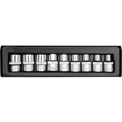 Yato YT-0521 Conjunto de Soquetes Torx em Aço Cromado-Vanádio - 9 Peças Yato YT-0521 Conjunto de Soquetes Torx em Aço Cromado-Vanádio - 9 Peças