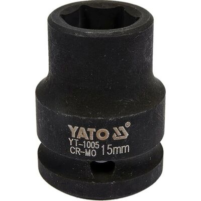 YATO YT-1005 Slagskalle - 6-kant, 1/2 tum, 15 mm, Hållbar kromfinish YATO YT-1005 Slagskalle - 6-kant, 1/2 tum, 15 mm, Hållbar kromfinish