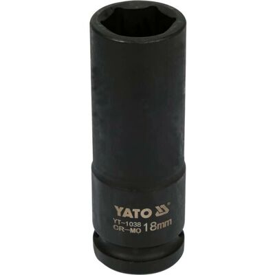 YATO YT-1038 Impact socket - Sexkant 1/2" 18mm lång YATO YT-1038 Impact socket - Sexkant 1/2" 18mm lång