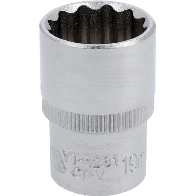 YATO YT-1281 Steckschlüssel-Set - 12-Zahn 1/2" 19 mm YATO YT-1281 Steckschlüssel-Set - 12-Zahn 1/2" 19 mm