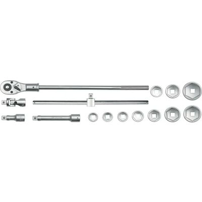 Conjunto de soquetes de impacto Yato - 15 peças, 30-60mm Conjunto de soquetes de impacto Yato - 15 peças, 30-60mm