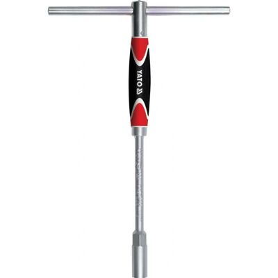Yato YT-1552 Clé à douille - 8 mm - Poignée rotative ergonomique - Finition polie - Publicité Yato YT-1552 Clé à douille - 8 mm - Poignée rotative ergonomique - Finition polie - Publicité