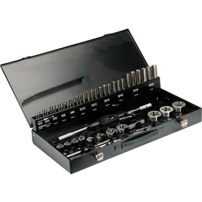 Yato YT-2979 Gewindeschneider - 56-teiliges Set M3-M20 Yato YT-2979 Gewindeschneider - 56-teiliges Set M3-M20