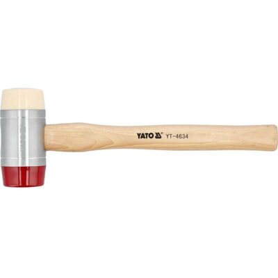 Yato YT-4634 martelo - Alça de madeira de faia de alta qualidade, Cabeça de metal substituível, 380mm Yato YT-4634 martelo - Alça de madeira de faia de alta qualidade, Cabeça de metal substituível, 380mm