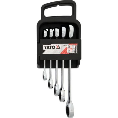 Yato YT-5038 Set van 5 dubbele ratel-sleutels - Chroom-vanadium staal Yato YT-5038 Set van 5 dubbele ratel-sleutels - Chroom-vanadium staal