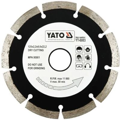 Yato YT-6003 Diamantscheibe - Segmentierter Rand 125mm - Baumarktwerkzeug Yato YT-6003 Diamantscheibe - Segmentierter Rand 125mm - Baumarktwerkzeug