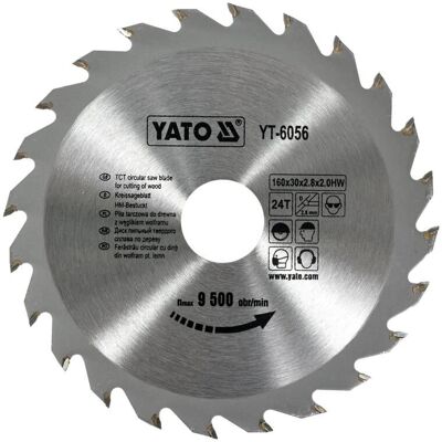 Yato YT-6056 Kreissägeblatt - 24 Zähne - 160mm Yato YT-6056 Kreissägeblatt - 24 Zähne - 160mm