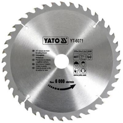 Yato YT-6071 Wolframkarbid Kreissägeblatt - 25cm - Holz/Kunststoff Yato YT-6071 Wolframkarbid Kreissägeblatt - 25cm - Holz/Kunststoff