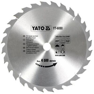 Yato YT-6080 Kreissägeblatt - 350mm, 28 Zähne, TCT Yato YT-6080 Kreissägeblatt - 350mm, 28 Zähne, TCT