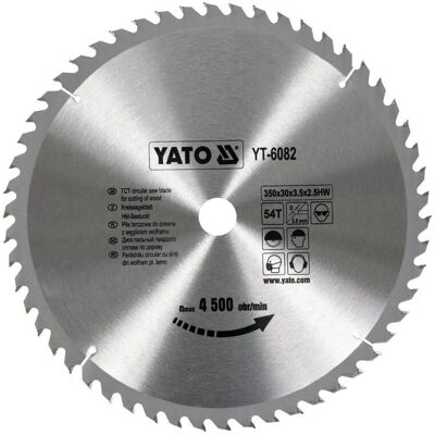 Yato YT-6082 Kreissägeblatt - 54 Zähne - 350mm - Holz Yato YT-6082 Kreissägeblatt - 54 Zähne - 350mm - Holz