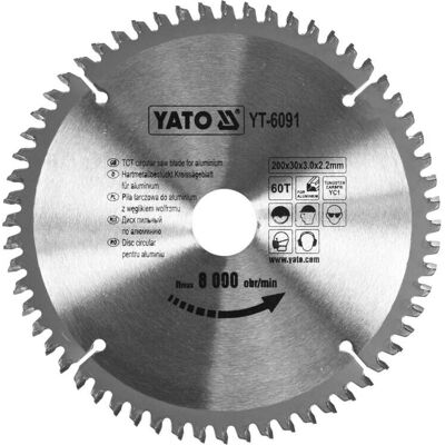 Yato YT-6091 Kreissägeblatt - Aluminium - 60 Zähne Yato YT-6091 Kreissägeblatt - Aluminium - 60 Zähne
