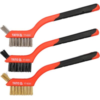 YATO YT-6351 Ensemble de 3 brosses métalliques - Brosse métallique YATO YT-6351 Ensemble de 3 brosses métalliques - Brosse métallique