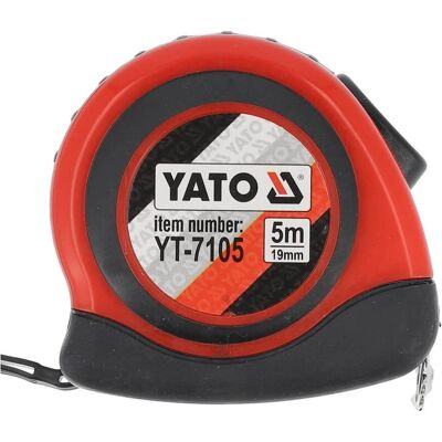 YATO - YT-7105 - 5 m - Rubber Zwart - Tape Measure YATO - YT-7105 - 5 m - Rubber Zwart - Tape Measure