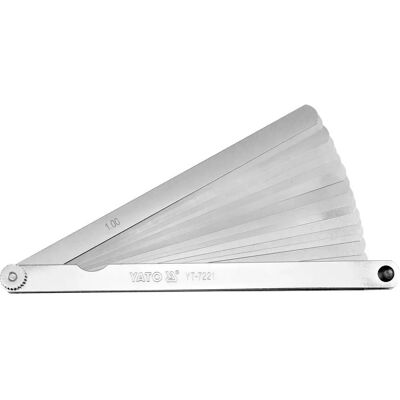 Yato Ruostumattomasta teräksestä tehty feeler gauge - 17 terää - 0,02-1mm - Mekaaninen työkalu Yato Ruostumattomasta teräksestä tehty feeler gauge - 17 terää - 0,02-1mm - Mekaaninen työkalu
