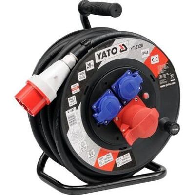 Yato YT-8120 przedłużacz na kabel - 25m, 3 gniazda, IP44 Yato YT-8120 przedłużacz na kabel - 25m, 3 gniazda, IP44