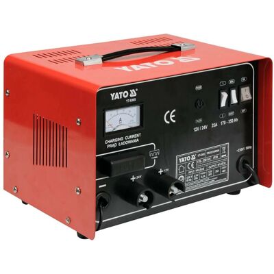 Φορτιστής μπαταρίας Yato YT-8305 - 25A, 12V/24V, ανθεκτικός και φορητός Φορτιστής μπαταρίας Yato YT-8305 - 25A, 12V/24V, ανθεκτικός και φορητός