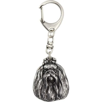 Porte-clés Maltais plaqué argent Art-Dog - Accessoire chien - Publicité Porte-clés Maltais plaqué argent Art-Dog - Accessoire chien - Publicité