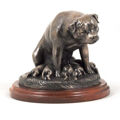 Rottweiler II Figura psa - Imitacja Brązu, Rękodzieło Rottweiler II Figura psa - Imitacja Brązu, Rękodzieło