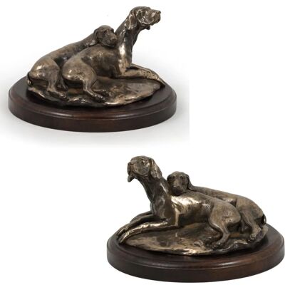 Figurka psa Weimaraner Szary Duch - Elegancki wygląd w brązie, mała, kolekcjonerska Figurka psa Weimaraner Szary Duch - Elegancki wygląd w brązie, mała, kolekcjonerska