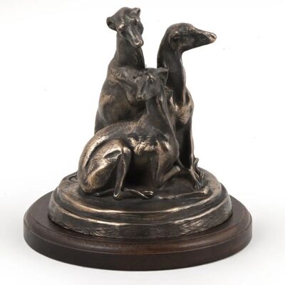 Rzeźba psa Whippet - Realistyczna imitacja brązu - Mała dekoracja Rzeźba psa Whippet - Realistyczna imitacja brązu - Mała dekoracja