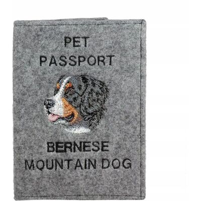 Art-Dog Bovaro bernese porte-passeport - Feutre - Velcro - Publicité Art-Dog Bovaro bernese porte-passeport - Feutre - Velcro - Publicité