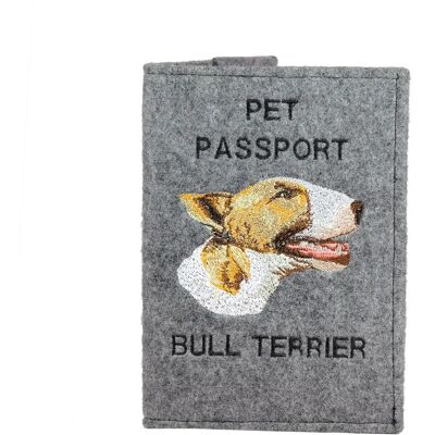 Art-Dog - Bull Terrier - Feutre - Passport holder - Publicité Art-Dog - Bull Terrier - Feutre - Passport holder - Publicité
