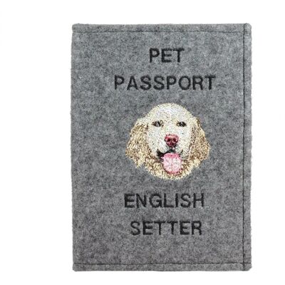 Art-Dog - Setter inglese Laverack - Felt - Porte-passeport - Publicité Art-Dog - Setter inglese Laverack - Felt - Porte-passeport - Publicité