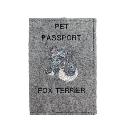 Art-Dog - Fox Terrier - Feutre - 17x12,5 cm - Porte-passeport - Publicité Art-Dog - Fox Terrier - Feutre - 17x12,5 cm - Porte-passeport - Publicité