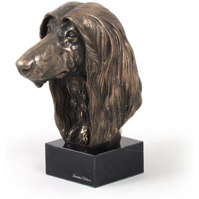 Art-Dog Chart afgański - Statua psa, popiersie na kamiennej podstawie - Rzeźba elegancka Art-Dog Chart afgański - Statua psa, popiersie na kamiennej podstawie - Rzeźba elegancka