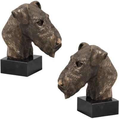 Art-Dog Bingley Terrier - Rzeźba psa, bust na kamiennej podstawie - Trofeum dla psa Art-Dog Bingley Terrier - Rzeźba psa, bust na kamiennej podstawie - Trofeum dla psa