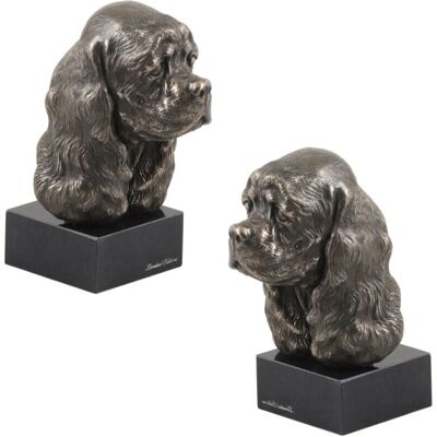 Art-Dog Merry Cocker - Rzeźba psa, bust na kamiennej podstawie - Rzeźba, trofeum Art-Dog Merry Cocker - Rzeźba psa, bust na kamiennej podstawie - Rzeźba, trofeum