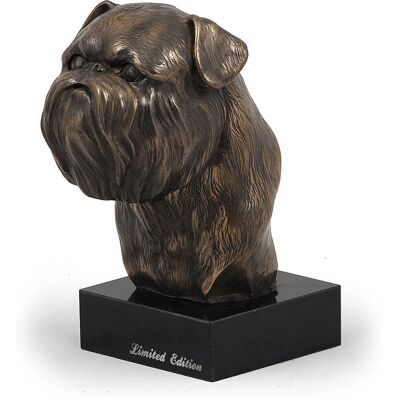 Art-Dog Rzeźba psa Griffon Bruxellois - Ręcznie wykonana, Brąz, Kamienna podstawa Art-Dog Rzeźba psa Griffon Bruxellois - Ręcznie wykonana, Brąz, Kamienna podstawa