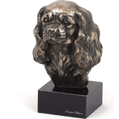 Art-Dog Cavalier King Charles Spaniel II - Rzeźba psa - Busta na kamiennej podstawie - Rzeźba - Trofeum Art-Dog Cavalier King Charles Spaniel II - Rzeźba psa - Busta na kamiennej podstawie - Rzeźba - Trofeum