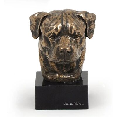 Rzeźba Rottweiler - Elegancka brązowa rzeźba na kamiennej podstawie od Art-Dog Rzeźba Rottweiler - Elegancka brązowa rzeźba na kamiennej podstawie od Art-Dog