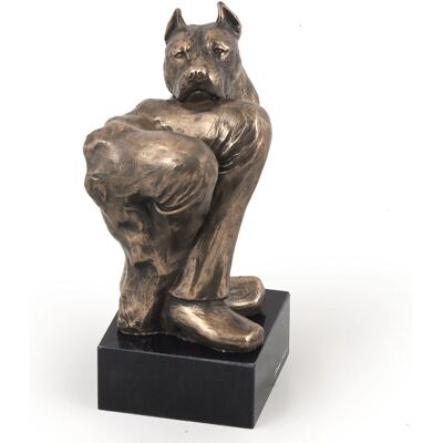 Art-Dog Amstaff IV - Rzeźba psa, bust na kamiennej podstawie - Rzeźba Art-Dog Amstaff IV - Rzeźba psa, bust na kamiennej podstawie - Rzeźba