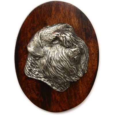 Art-Dog - Dog Head Pin - Wood base - Broszka Art-Dog - Dog Head Pin - Wood base - Broszka