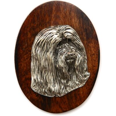 Art-Dog - Bearded Collie Head - Drewniana podstawa - Pin Art-Dog - Bearded Collie Head - Drewniana podstawa - Pin