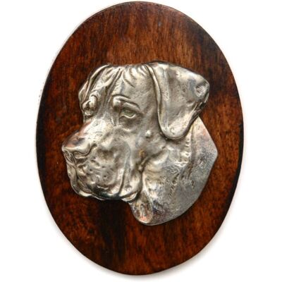 Art-Dog - Gran danés II - Drewniana podstawa - Srebrna głowa - Pins Art-Dog - Gran danés II - Drewniana podstawa - Srebrna głowa - Pins