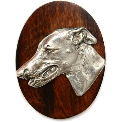 Art-Dog - GalgoIngles - Srebrna głowa - Drewniana podstawa - Szpilka Art-Dog - GalgoIngles - Srebrna głowa - Drewniana podstawa - Szpilka