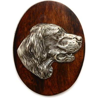 Art-Dog - English Setter Laverack - Drewniana podstawa - Pin Art-Dog - English Setter Laverack - Drewniana podstawa - Pin