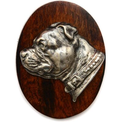 Art-Dog - Staffik I - Staffordshire Bull Terrier - srebrnie pokryty ZnAl - 5x7 cm - broszka Art-Dog - Staffik I - Staffordshire Bull Terrier - srebrnie pokryty ZnAl - 5x7 cm - broszka